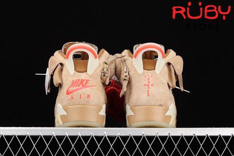 Giày Jordan 6 Retro Travis Scott British Khaki Nâu