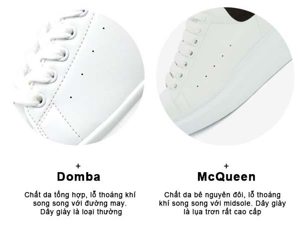 So sánh giày Domba và McQueen khác nhau như thế nào?