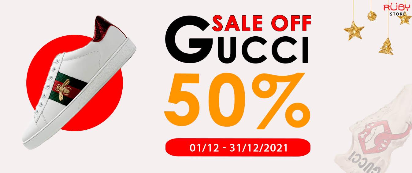 Banner giày Gucci giảm giá sale off tại Ruby Store