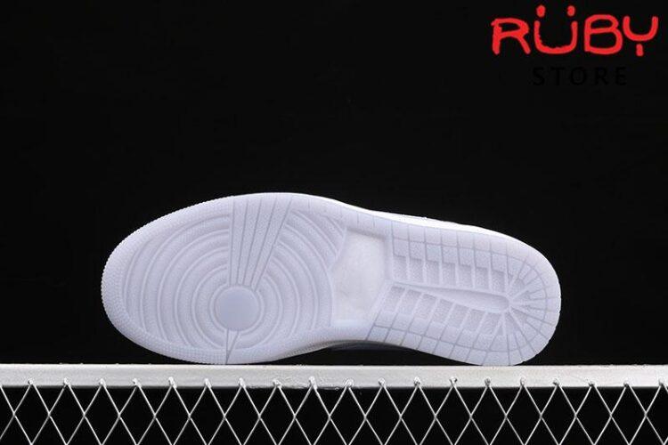 Giày Nike Jordan 1 Mid Wolf Grey Aluminum Xám Xanh