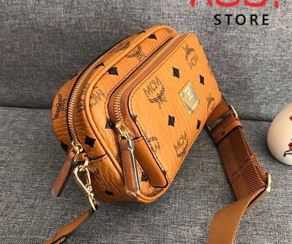Túi Đeo Chéo MCM Klassik Crossbody in Visetos Nâu Siêu Cấp - 18cm