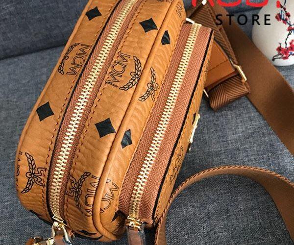 Túi Đeo Chéo MCM Klassik Crossbody in Visetos Nâu Siêu Cấp - 18cm