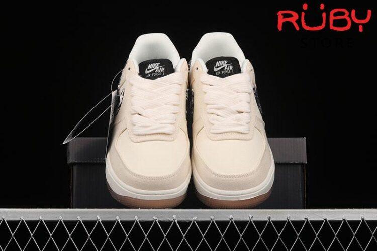 Giày Nike Air Force 1 Low Paisley Swoosh Kem