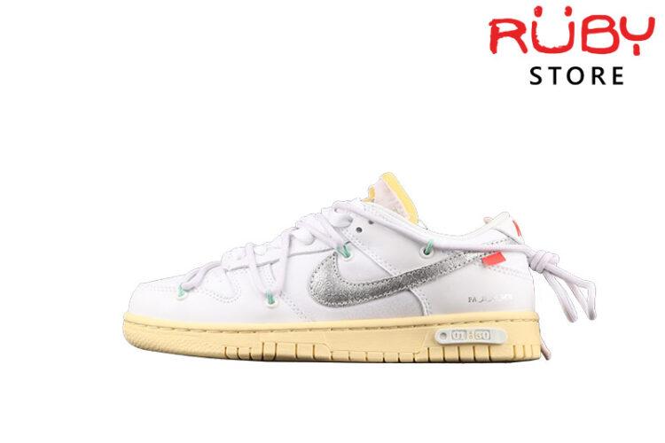 Giày Nike Dunk Low Off-White Lot 1 Trắng