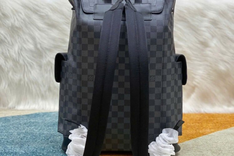 Balo LV Christopher MM Backpack Damier Graphite 44CM