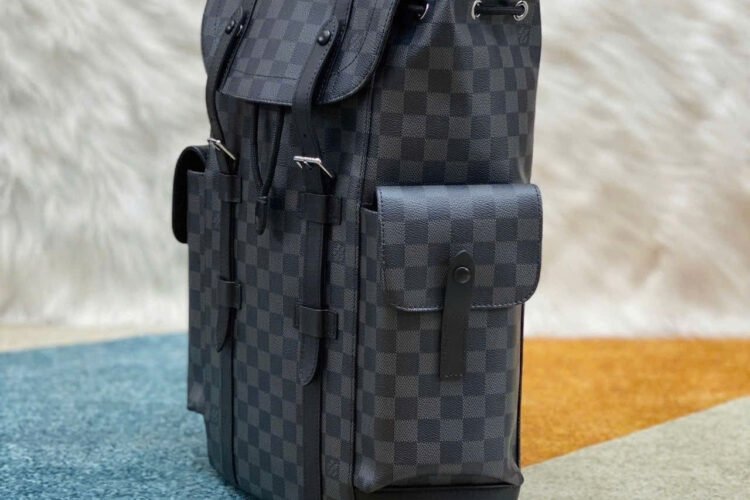 Balo LV Christopher MM Backpack Damier Graphite 44CM