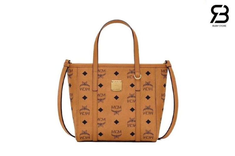 Túi Mini Aren Shopper in Visetos Nâu Rep 11 - 18cm