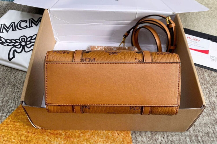 Túi Mini Aren Shopper in Visetos Nâu Rep 11 - 18cm