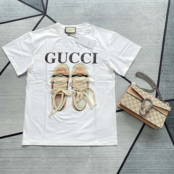Áo Gucci đôi giày Screener dây buộc
