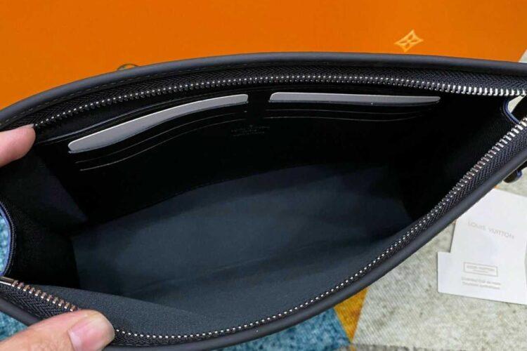 Túi LV Pochette Voyage Damier Graphite Map MM Grey/Black