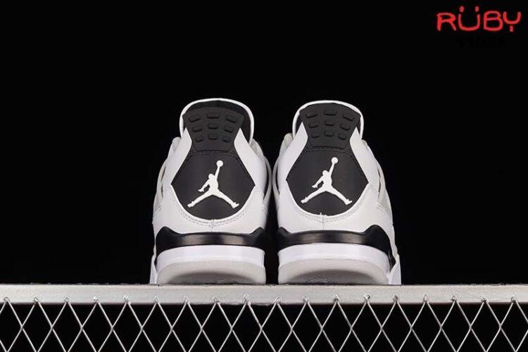 Giày Air Jordan 4 Military Black Trắng Đen