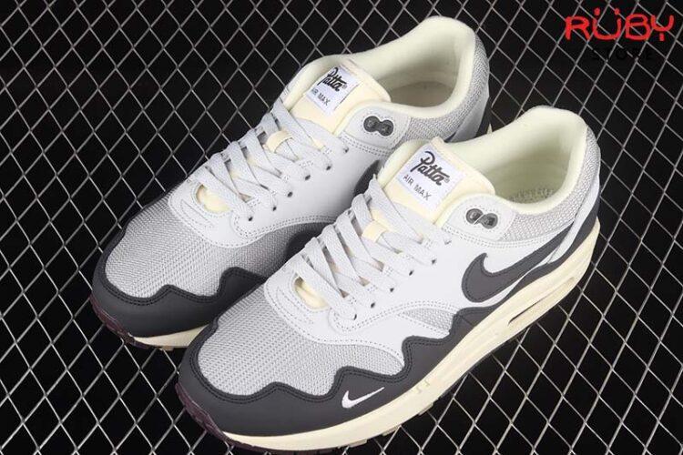 Giày Nike Air Max 1 Patta Waves Black Grey Đen Xám