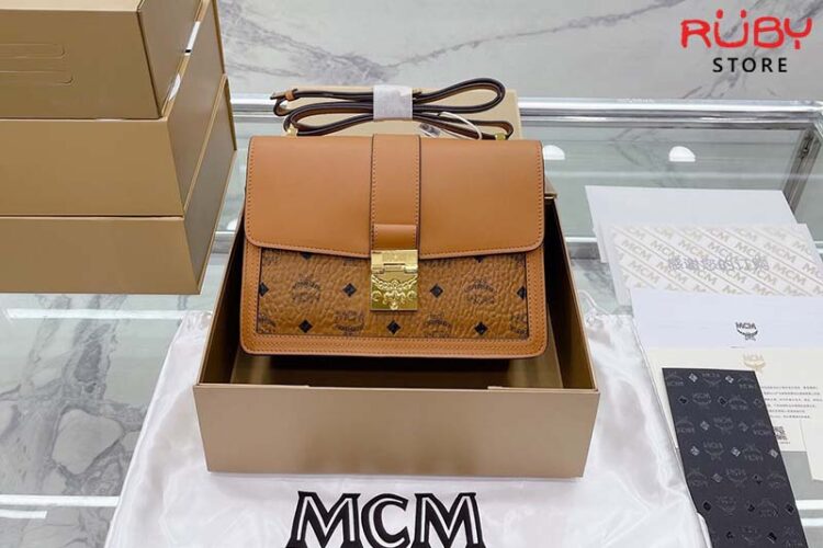 Túi MCM Tracy Shoulder Bag in Visetos Leather Mix Cao Cấp