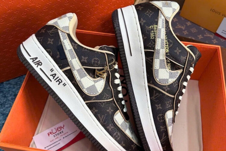 Giày Nike Air Force 1 Low Louis Vuitton Monogram Brown Màu Nâu
