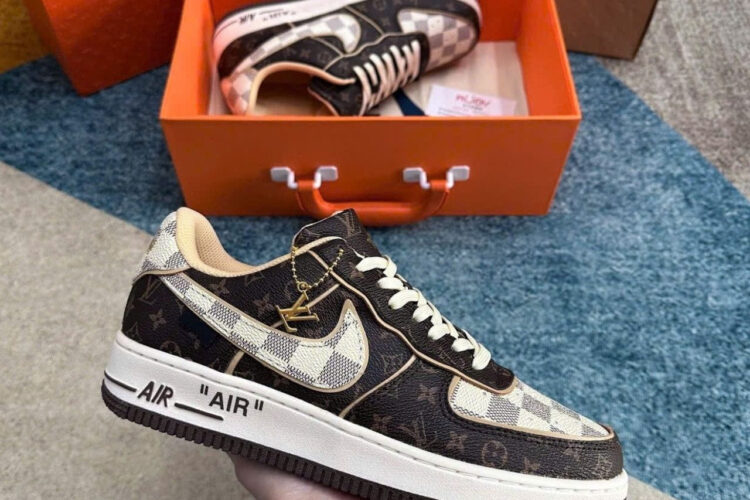 Giày Nike Air Force 1 Low Louis Vuitton Monogram Brown Màu Nâu