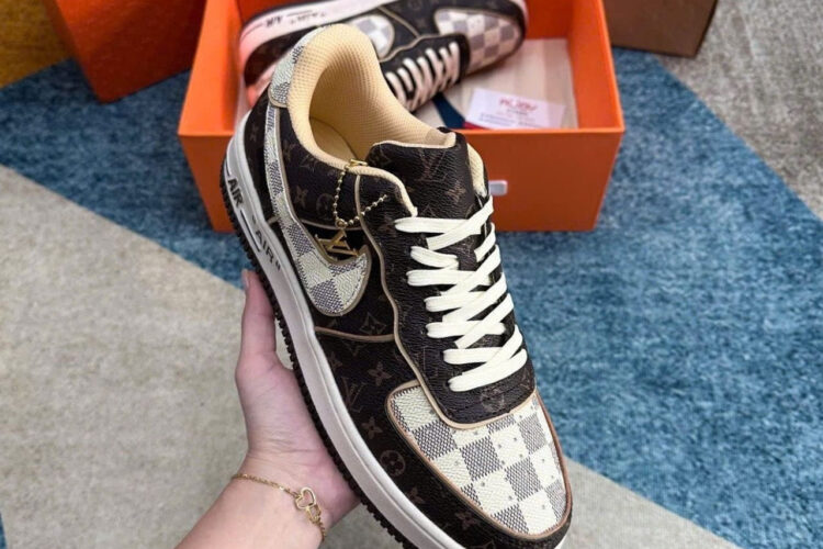 Giày Nike Air Force 1 Low Louis Vuitton Monogram Brown Màu Nâu