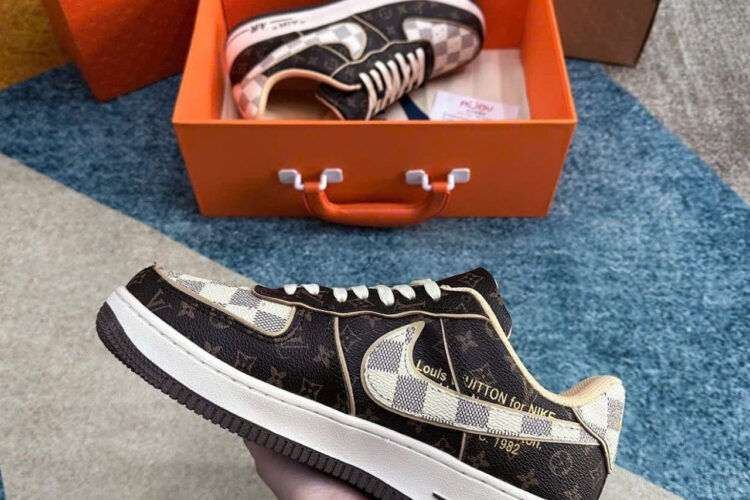 Giày Nike Air Force 1 Low Louis Vuitton Monogram Brown Màu Nâu