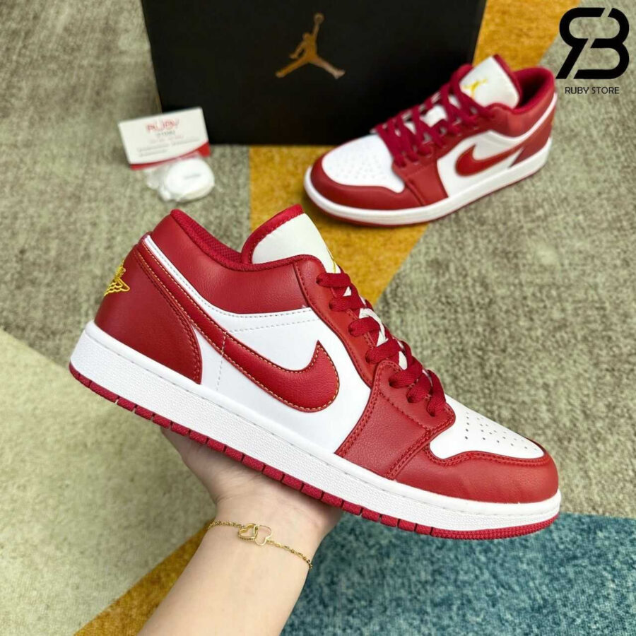 Giày Air Jordan 1 Low Cardinal Red đỏ Cam Rep 1 1