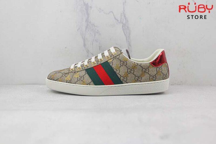 Giày Gucci Ace Xám Ong Vàng Siêu Cấp