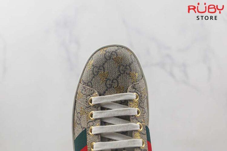 Giày Gucci Ace Xám Ong Vàng Siêu Cấp