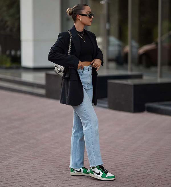 Phối với blazer cho nữ với giày jordan 1