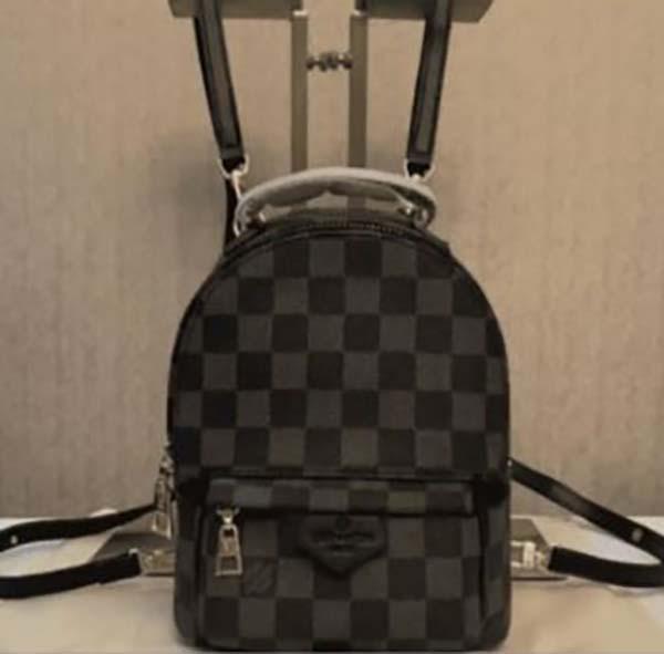 Ba lô mini Palm Springs Damier Graphite