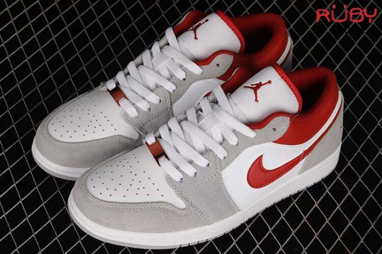 Giày Air Jordan 1 Low Light Smoke Grey Gym Red