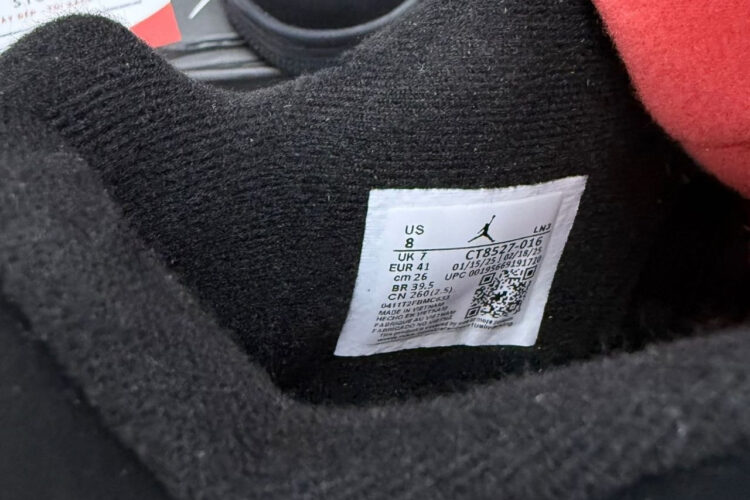 Giày Air Jordan 4 Red Thunder đen đỏ