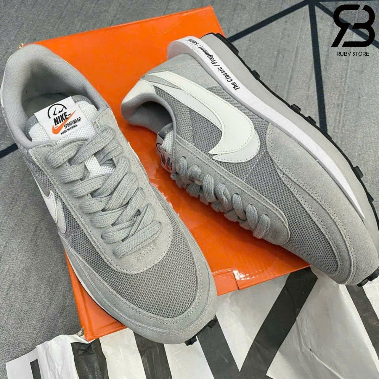Giày Nike LD Waffle Sacai Fragment Grey Xam