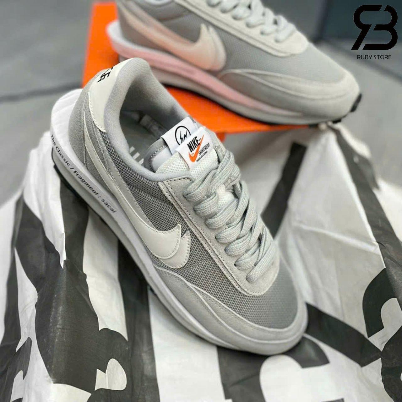 Giày Nike LD Waffle Sacai Fragment Grey Xam
