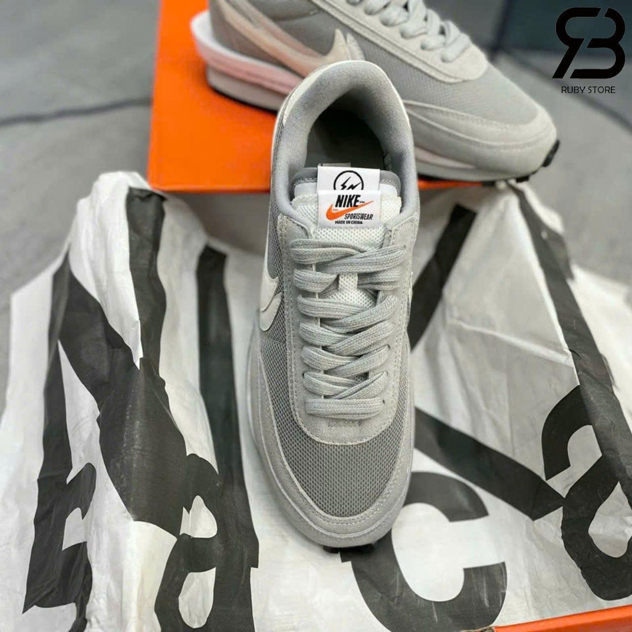 Giày Nike LD Waffle Sacai Fragment Grey Xam