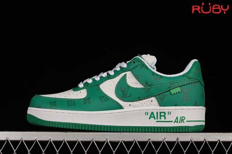 Giày Nike Air Force 1 Low Louis Vuitton White Green Trắng Xanh Lá