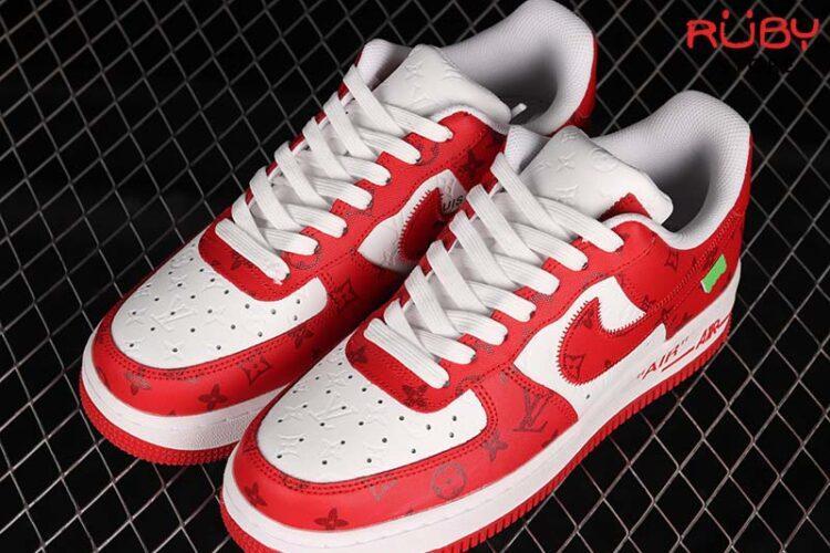 Giày Nike Air Force 1 Low Louis Vuitton White Red Trắng Đỏ