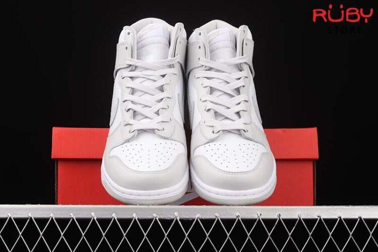 Giày Nike Dunk High White Vast Grey Trắng Xám