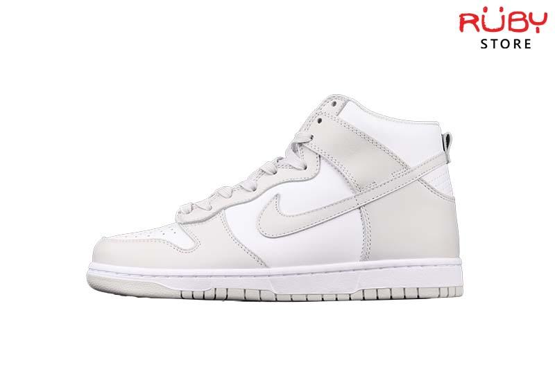 Giày Nike Dunk High White Vast Grey Trắng Xám Rep 1:1 | Ruby Store