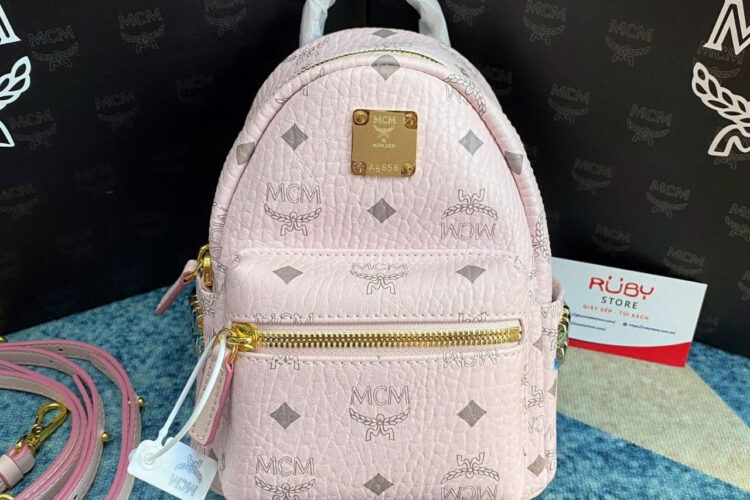 Ba Lô Stark Backpack in Visetos Hồng 21CM