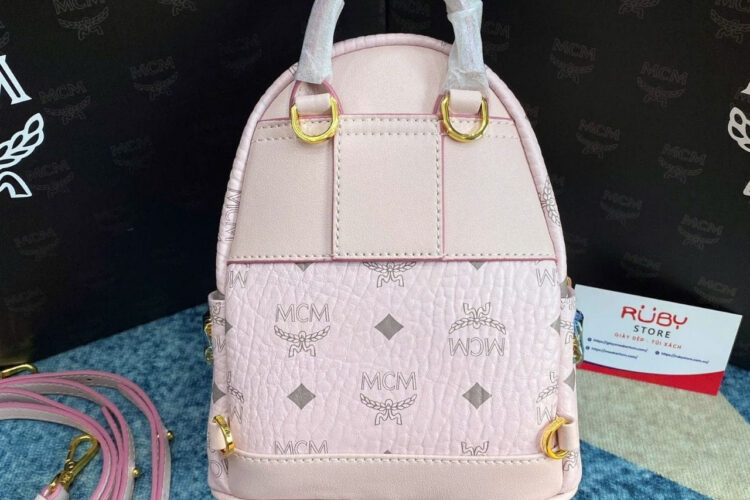 Ba Lô Stark Backpack in Visetos Hồng 21CM
