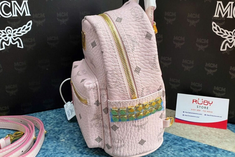 Ba Lô Stark Backpack in Visetos Hồng 21CM