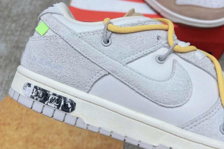 Giày Nike Dunk Low Off-White Lot 39 Xám Vàng