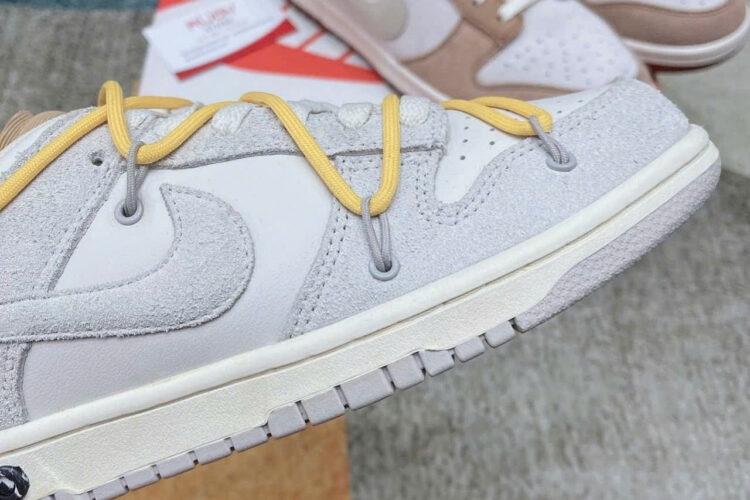 Giày Nike Dunk Low Off-White Lot 39 Xám Vàng