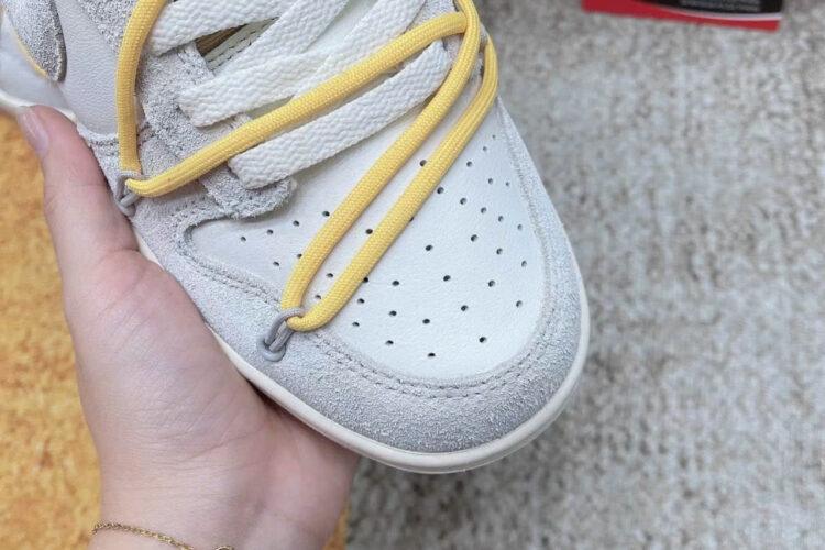 Giày Nike Dunk Low Off-White Lot 39 Xám Vàng