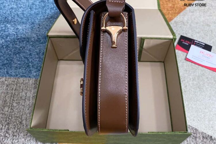 Túi Gucci Horsebit 1955 Small Shoulder Bag GG Supreme Brown Best Quality