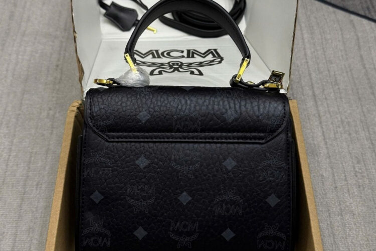 Túi Mini Heritage Satchel In Visetos Đen 18CM
