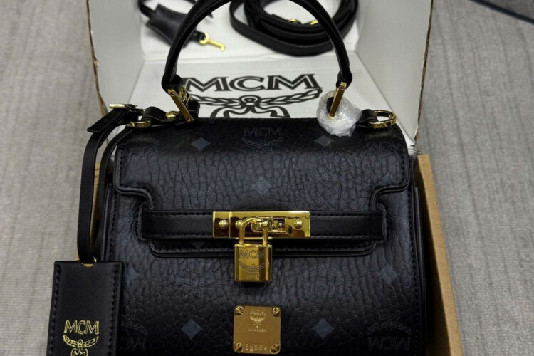 Túi Mini Heritage Satchel In Visetos Đen 18CM