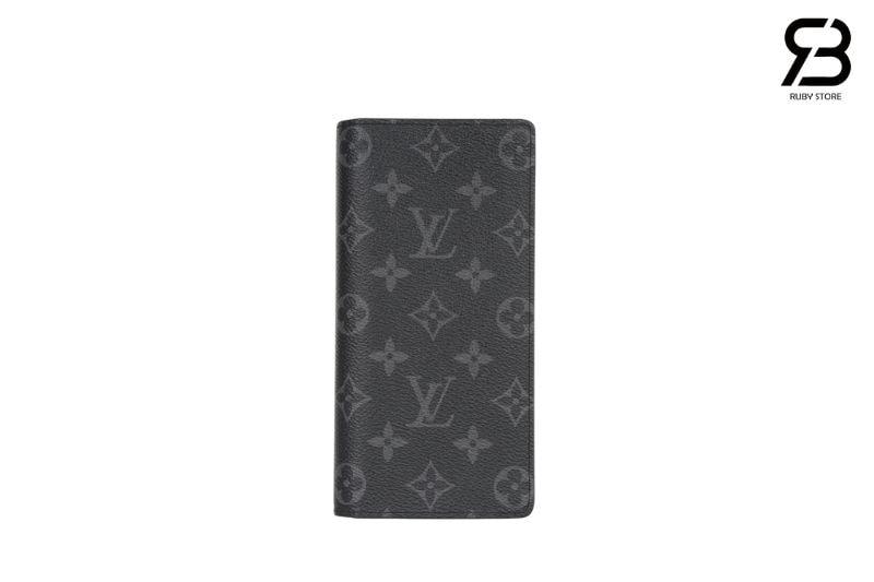 Ví LV Brazza Wallet Monogram Eclipse Canvas 19CM Best Quality