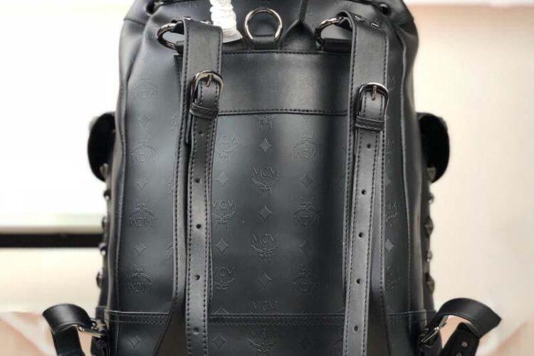 Ba Lô MCM Brandenburg Backpack Stark Front Studs Đen 42CM Best Quality