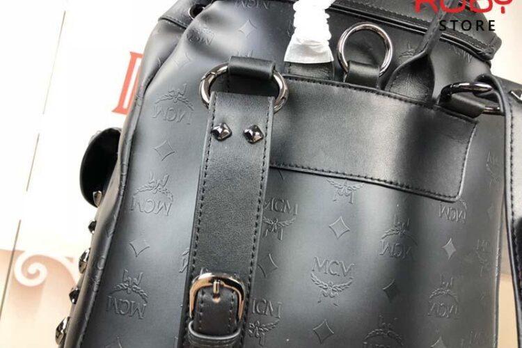 Ba Lô MCM Brandenburg Backpack Stark Front Studs Đen 42CM Best Quality