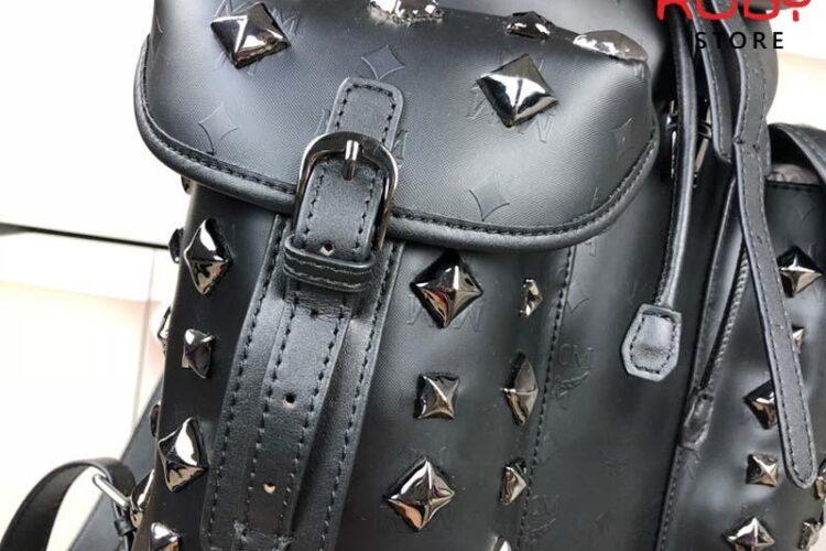 Ba Lô MCM Brandenburg Backpack Stark Front Studs Đen 42CM Best Quality