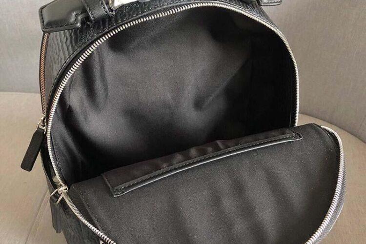Ba Lô MCM Small Stark Backpack Double Zip Cognac Đen 33CM Siêu Cấp