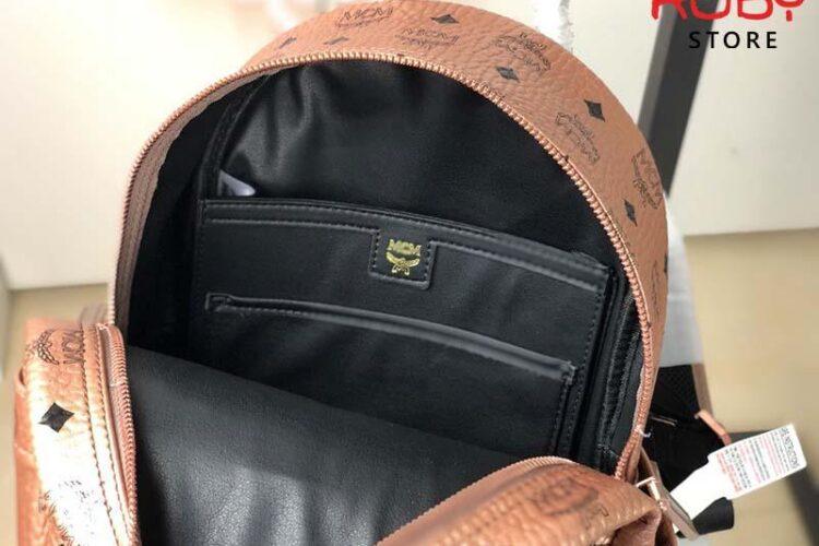 Ba Lô MCM Stark Backpack Hồng Metallic Siêu Cấp